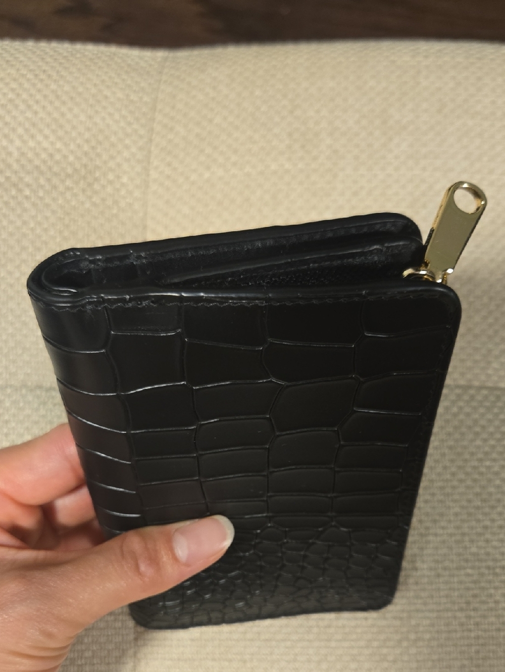 RADLEY LONDON Pockets 2.0 Faux Croc Mini Bifold Wallet In Black - Picture 12 of 15